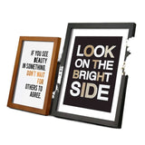 Solid wood picture frames with motivational quotes, perfect for home decoration in Nordic style.