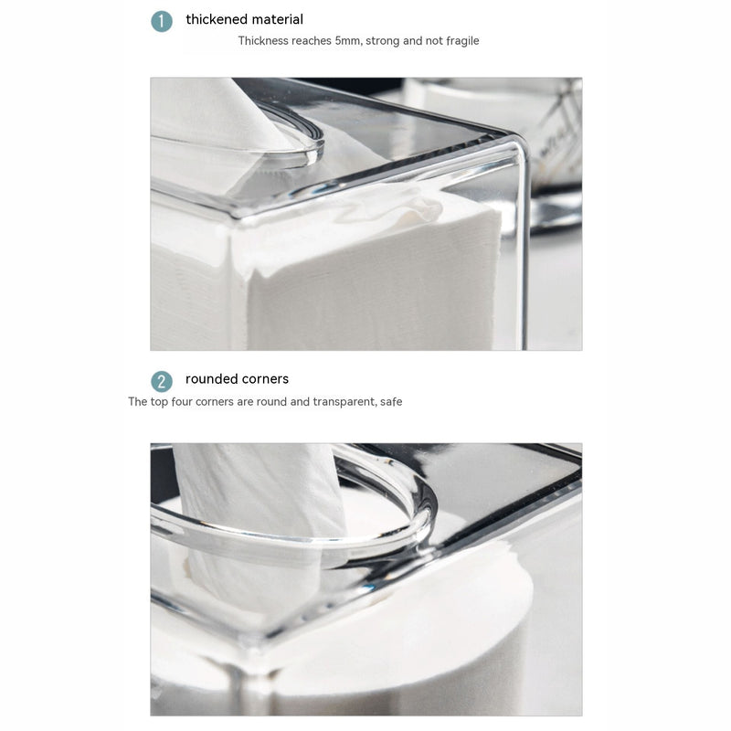 Transparent Acrylic Tissue Box Paper Extraction Box