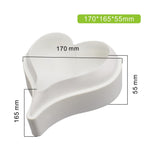 Heart-shaped 6 inch cake mold for mousse and ice cream, made of durable silica gel, dimensions 170x165x55mm.