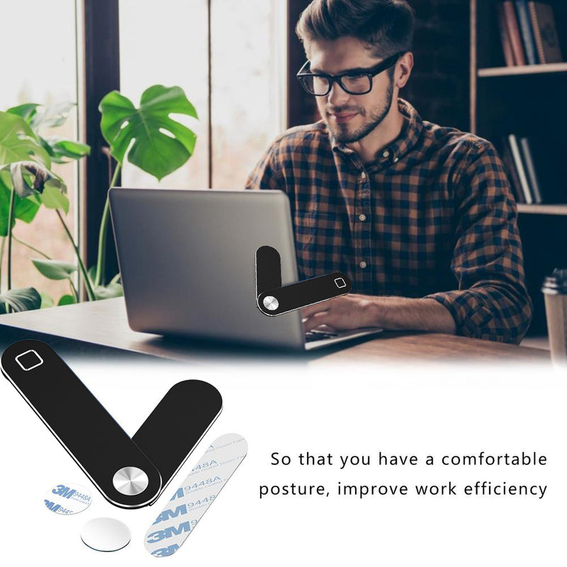 Magnetic Laptop Phone Holder – Adjustable Dual Screen Mount Clip