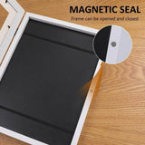 Close-up of magnetic seal on A4 children art frame, showcasing ease of opening and closing.