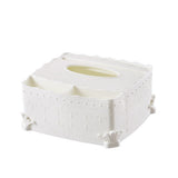 Carved tissue storage box