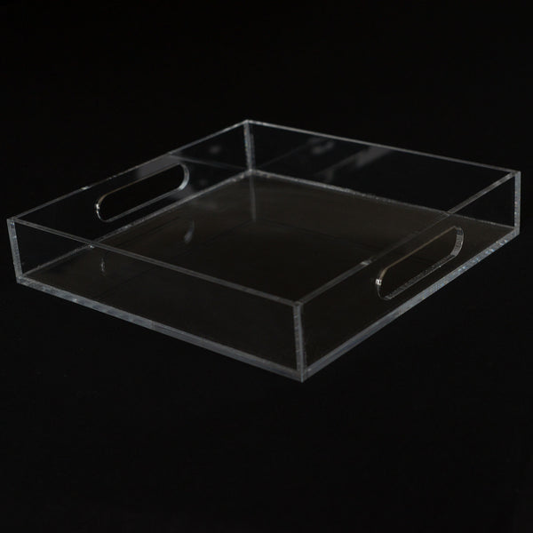 Modern Acrylic Trays 11x15, 12x12 & 12x16  single Trays | Clear, Yellow, Pink, White