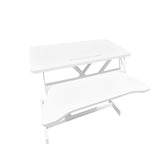 Height Adjustable Desk Converter – 32" Sit & Stand Workstation (White)