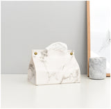Light Luxury Nordic Ins Marbling Leather Tissue Box Home Living Room Dining Table Tissue Box Storage Tissue Bag