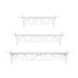 Set of 3 Shabby Floating Wall Shelves Bookshelf Display Wall Shelf Storage Rack