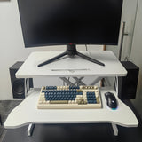 Height Adjustable Desk Converter – 32" Sit & Stand Workstation (White)